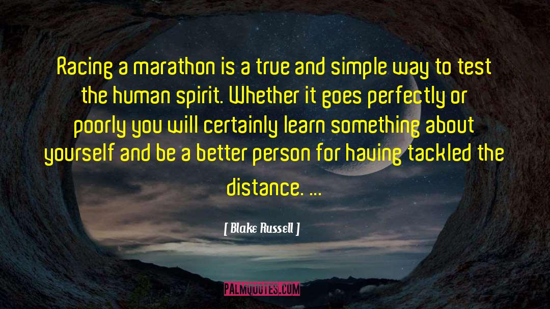 Distance Running quotes by Blake Russell