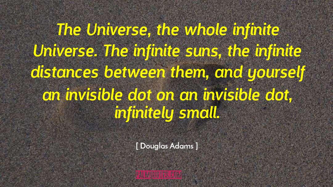 Distances quotes by Douglas Adams