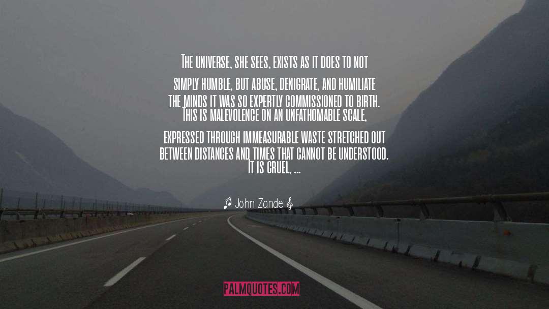 Distances quotes by John Zande
