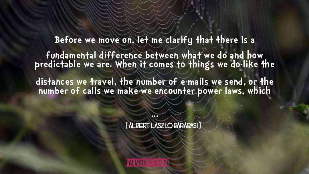 Distances quotes by Albert Laszlo Barabasi