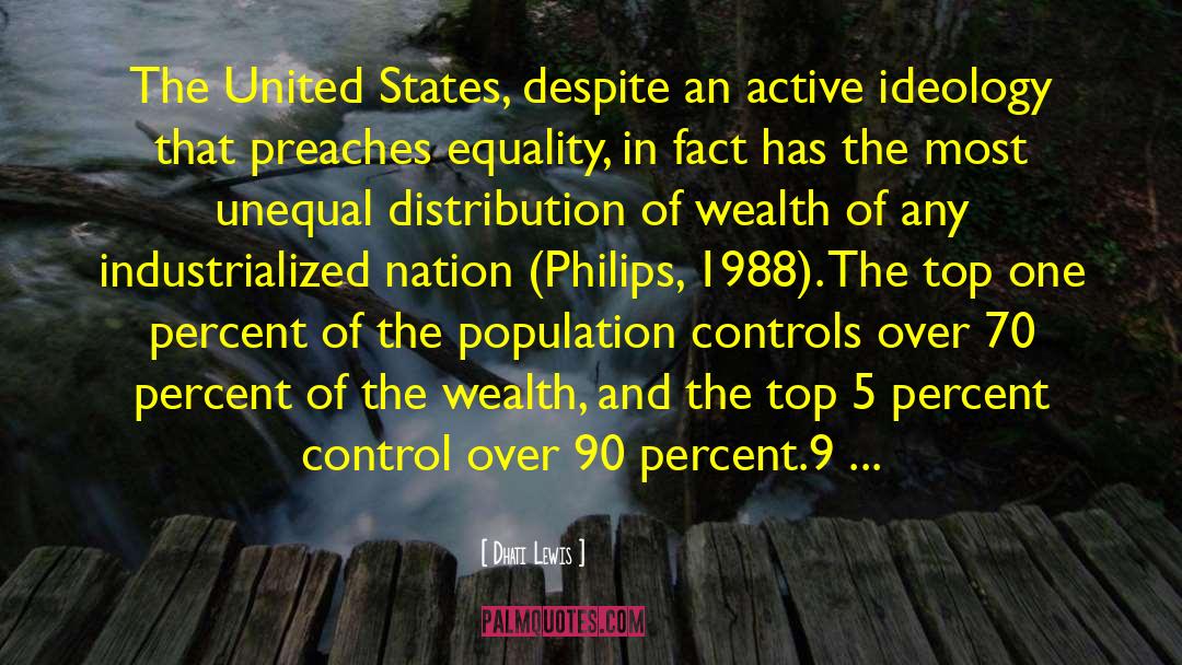 Distribution Of Wealth quotes by Dhati Lewis