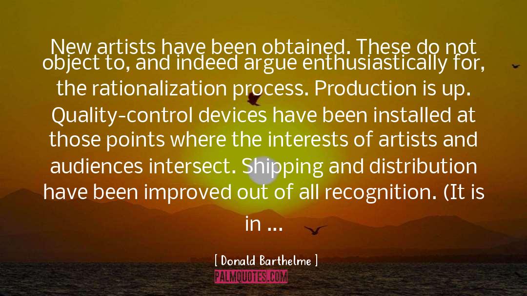 Distribution quotes by Donald Barthelme