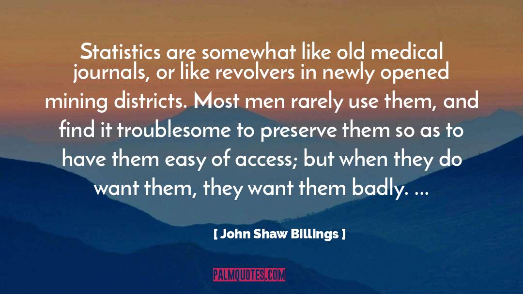 Districts quotes by John Shaw Billings