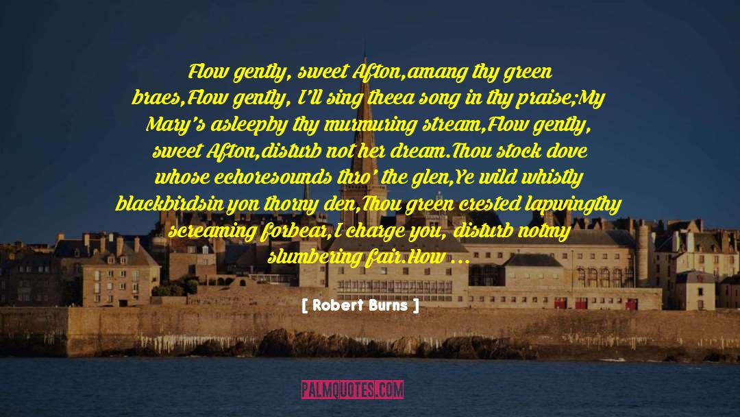 Disturb quotes by Robert Burns