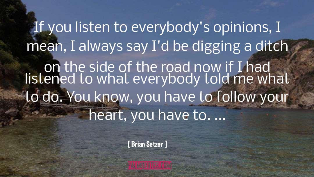 Ditch quotes by Brian Setzer