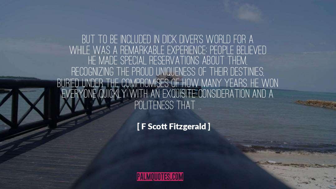 Divers quotes by F Scott Fitzgerald