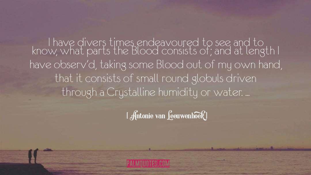 Divers quotes by Antonie Van Leeuwenhoek