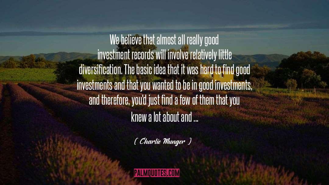 Diversification quotes by Charlie Munger