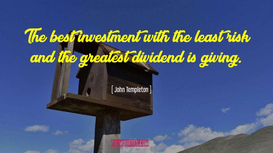 Dividend quotes by John Templeton