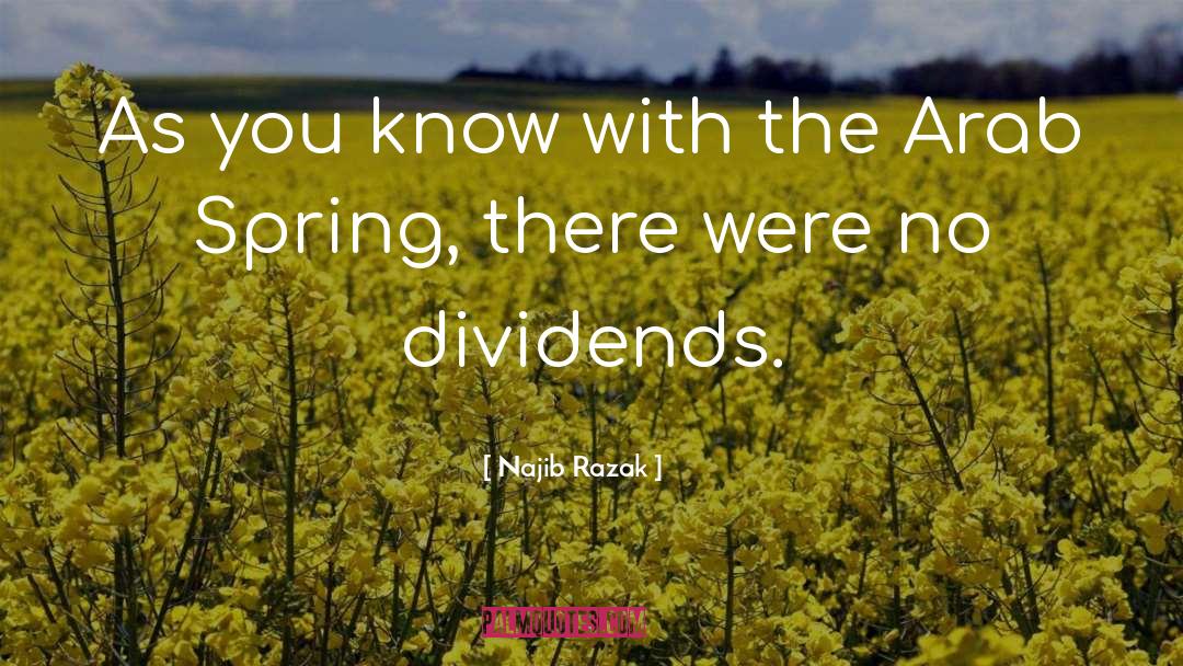 Dividends quotes by Najib Razak