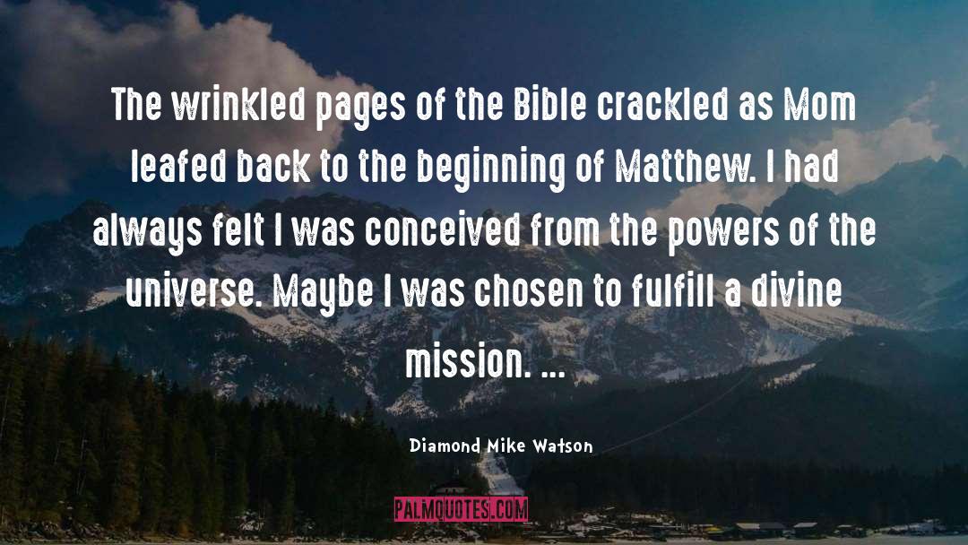 Divine Mission quotes by Diamond Mike Watson