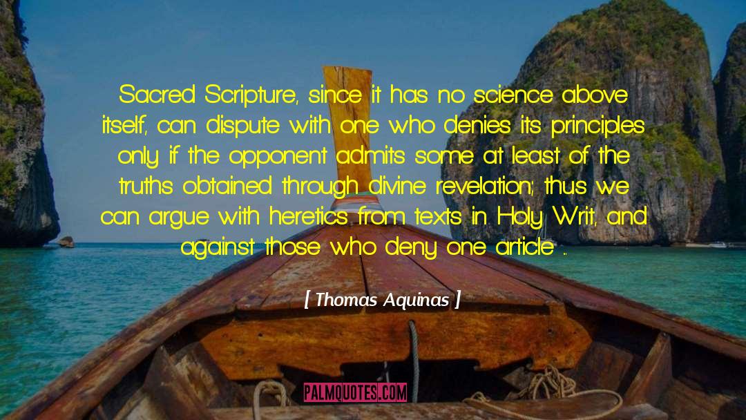 Divine Revelation quotes by Thomas Aquinas