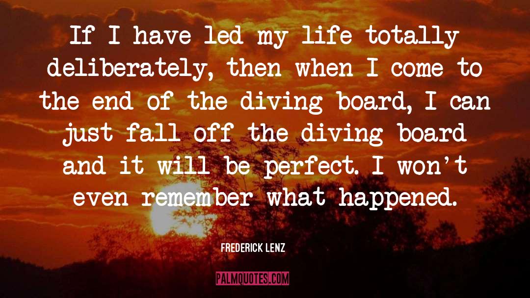 Diving quotes by Frederick Lenz