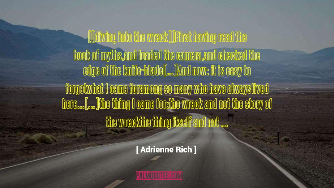 Diving quotes by Adrienne Rich