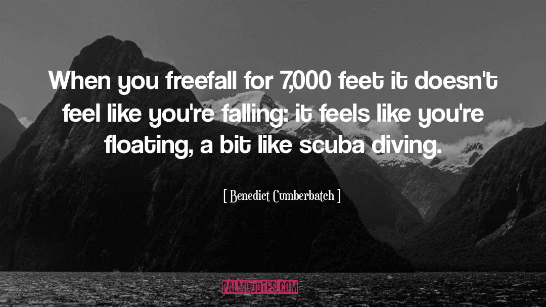 Diving quotes by Benedict Cumberbatch