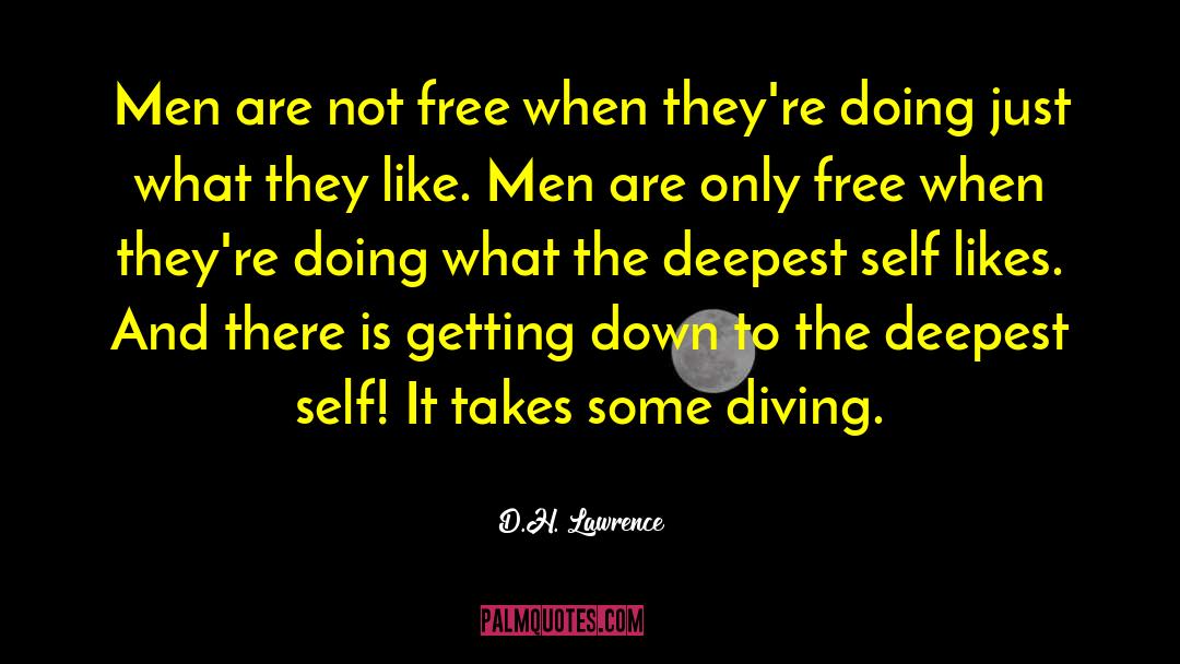 Diving quotes by D.H. Lawrence