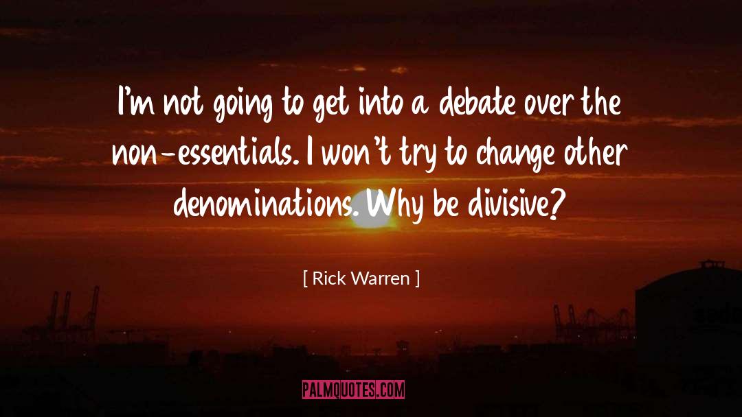 Divisive quotes by Rick Warren