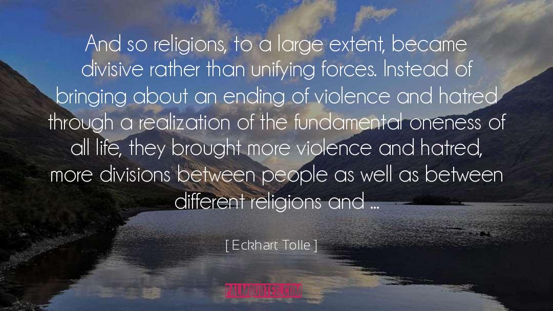 Divisive quotes by Eckhart Tolle