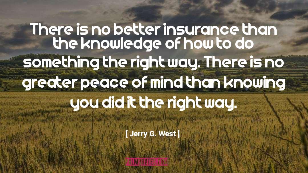 Diy quotes by Jerry G. West