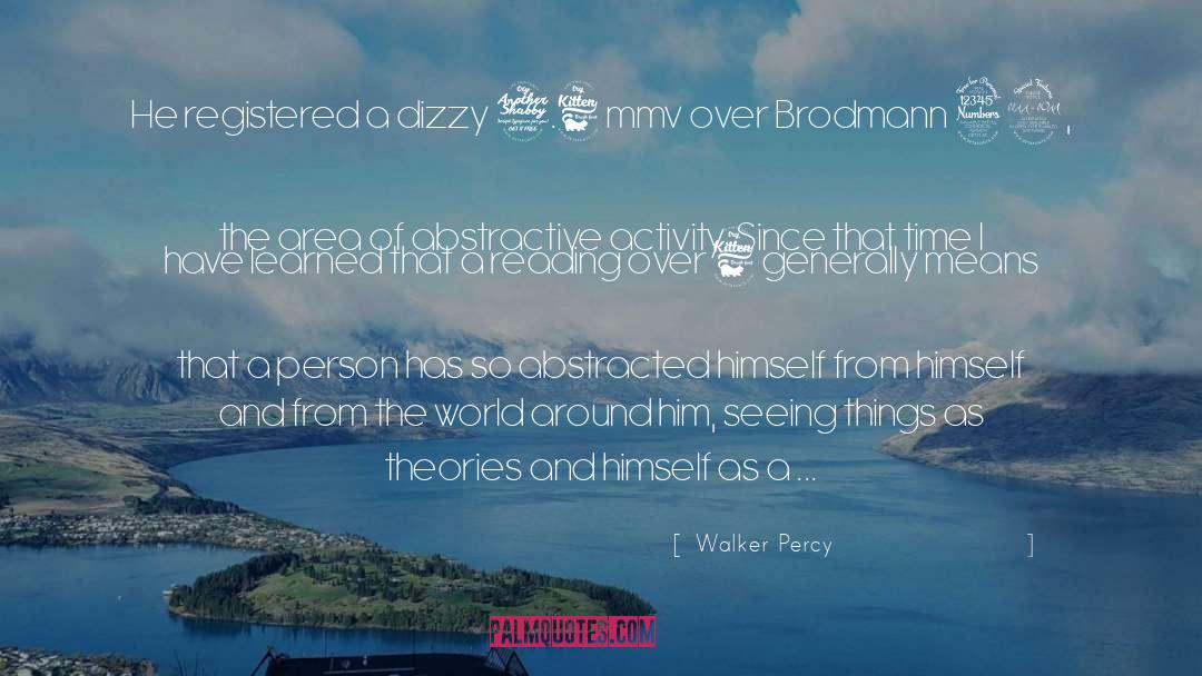 Dizzy quotes by Walker Percy