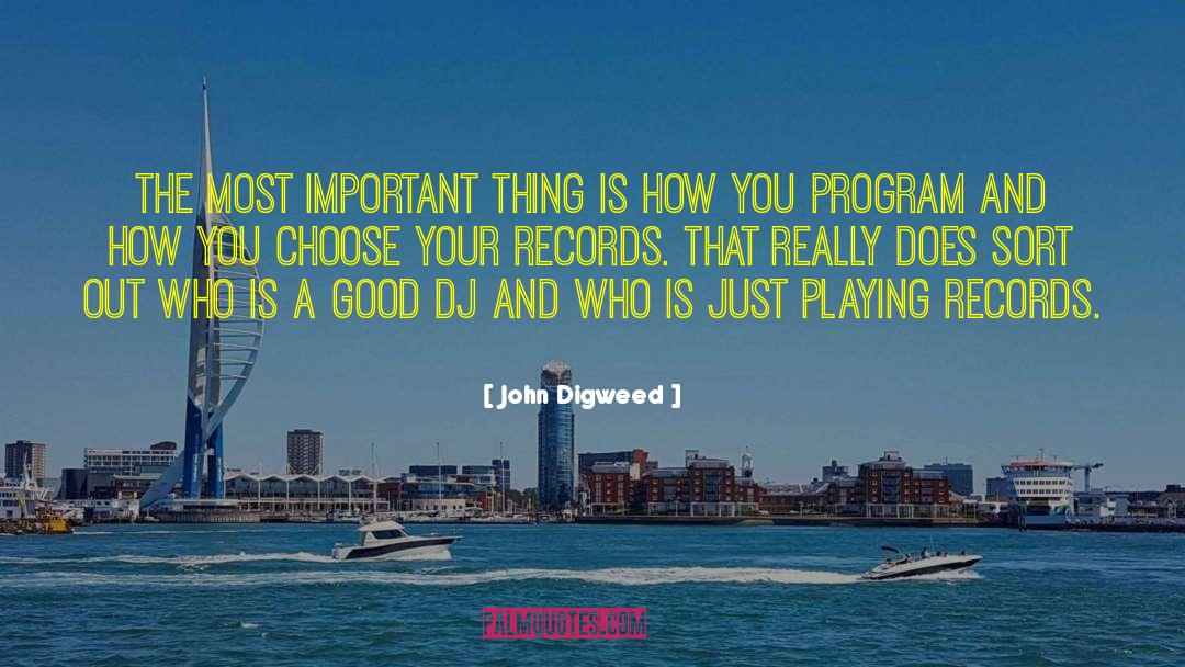 Djs quotes by John Digweed