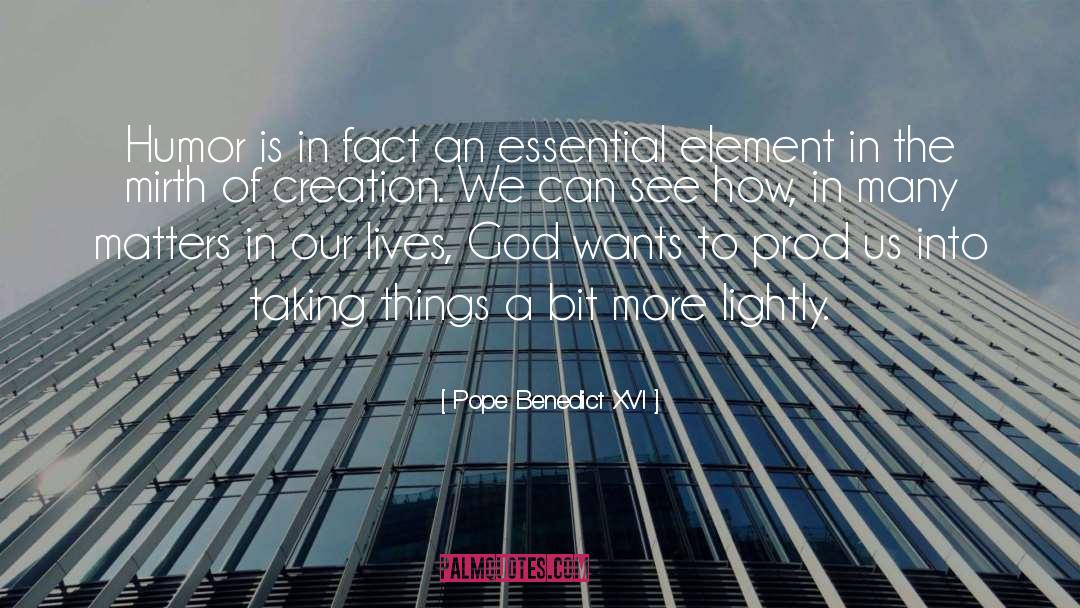 Dlm Essential Elements quotes by Pope Benedict XVI