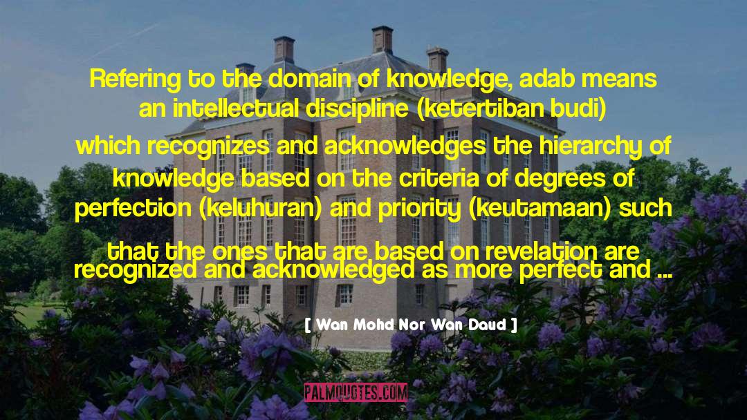 Dnh Domain quotes by Wan Mohd Nor Wan Daud