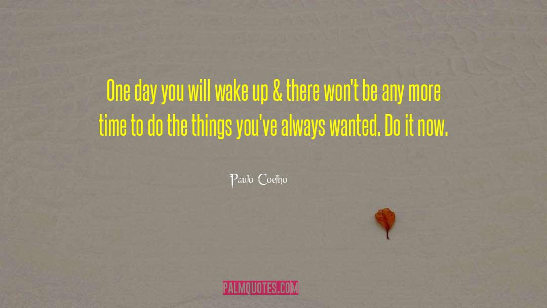 Do It Now quotes by Paulo Coelho