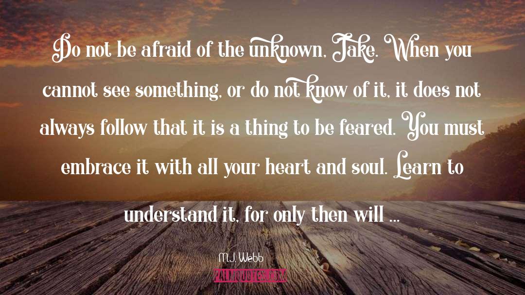 Do Not Be Afraid quotes by M.J. Webb
