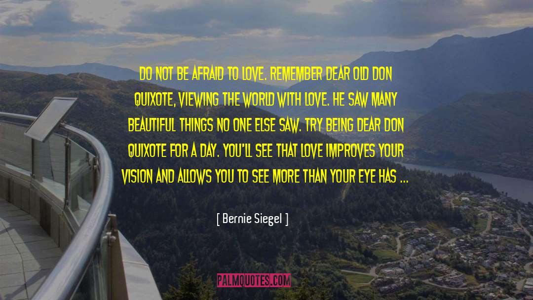 Do Not Be Afraid To Love quotes by Bernie Siegel