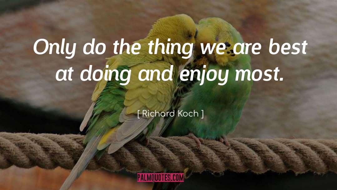 Do The Thing quotes by Richard Koch