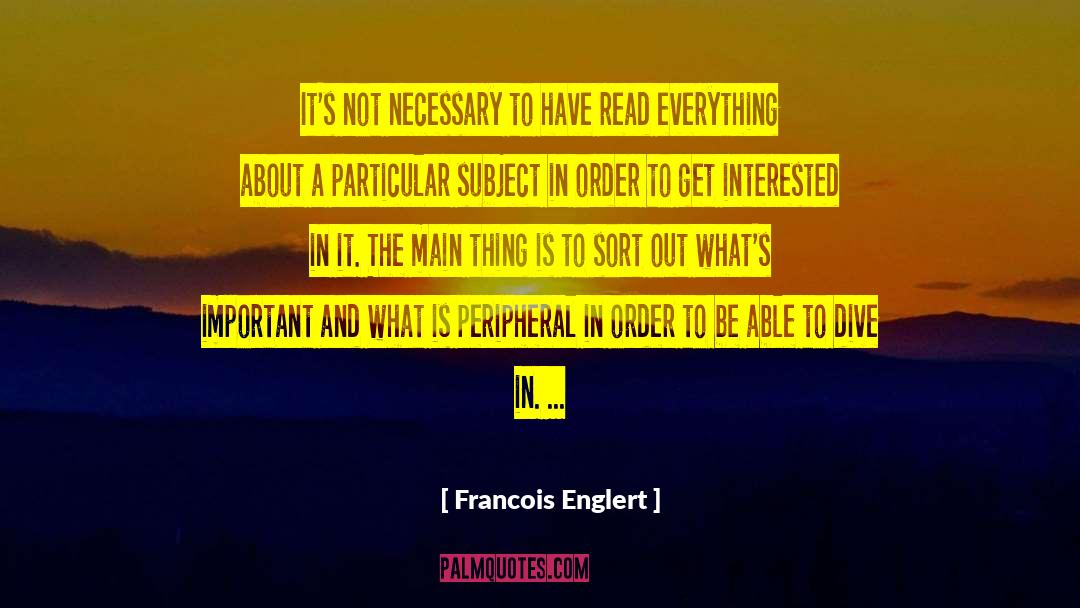 Do What Is Important quotes by Francois Englert