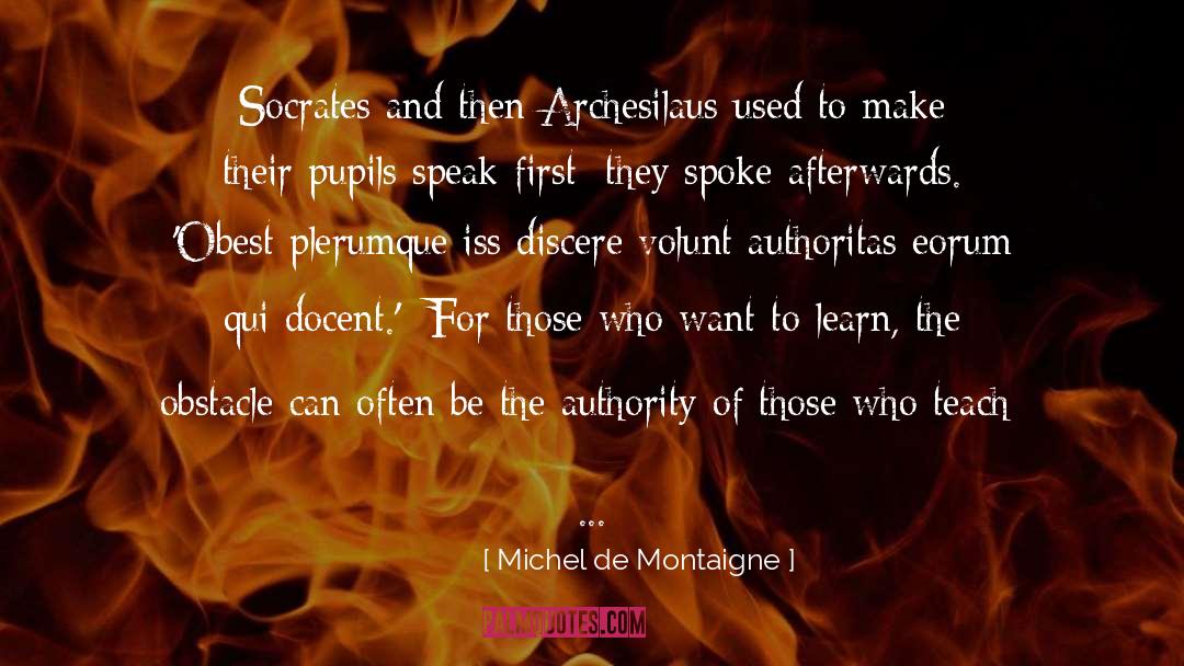 Docent quotes by Michel De Montaigne