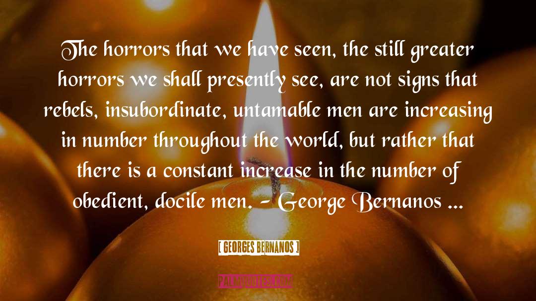 Docile quotes by Georges Bernanos