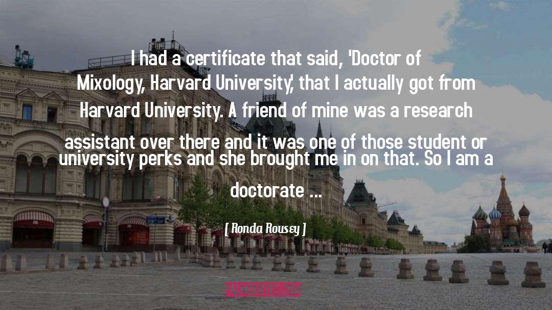 Doctorate quotes by Ronda Rousey