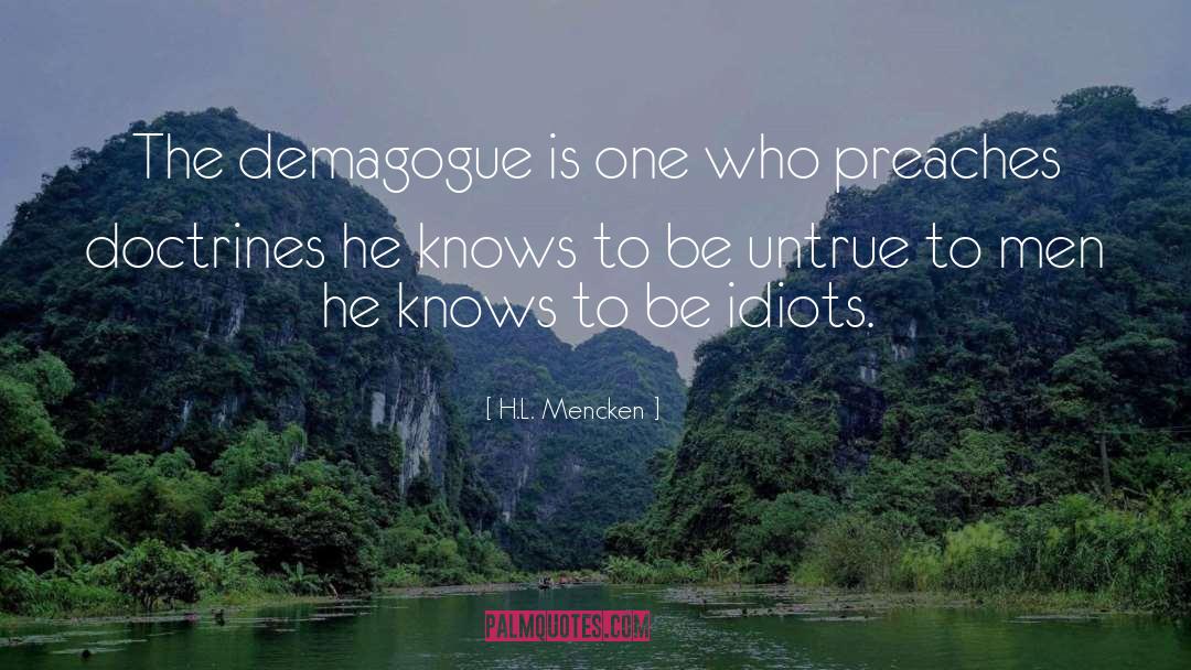 Doctrines quotes by H.L. Mencken