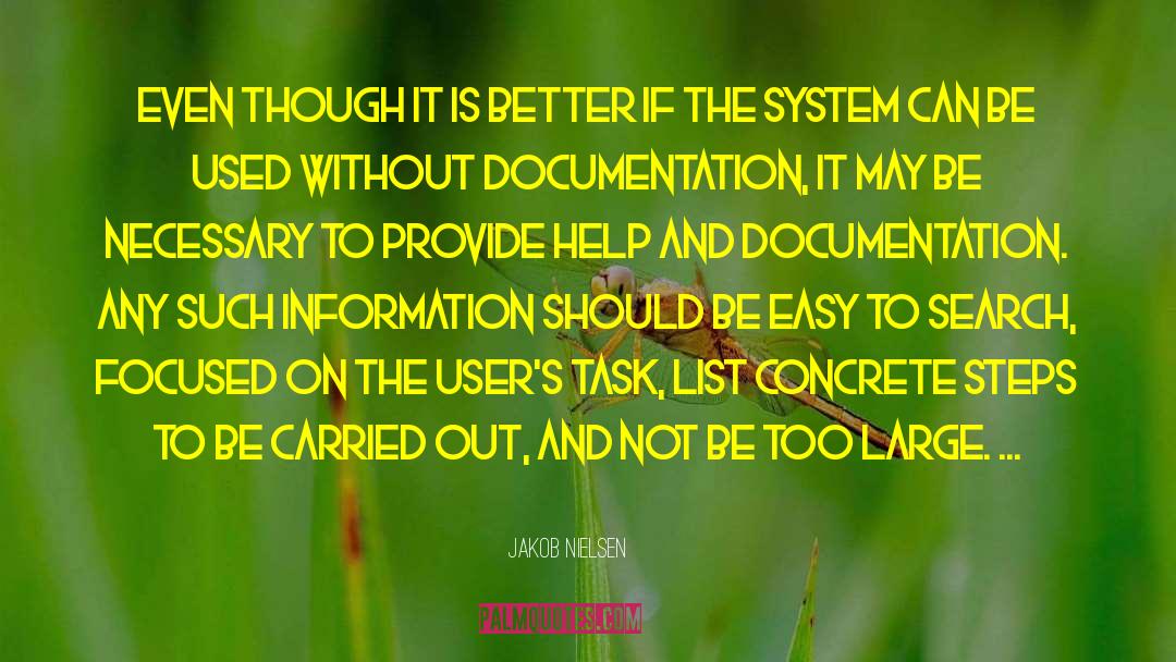 Documentation quotes by Jakob Nielsen