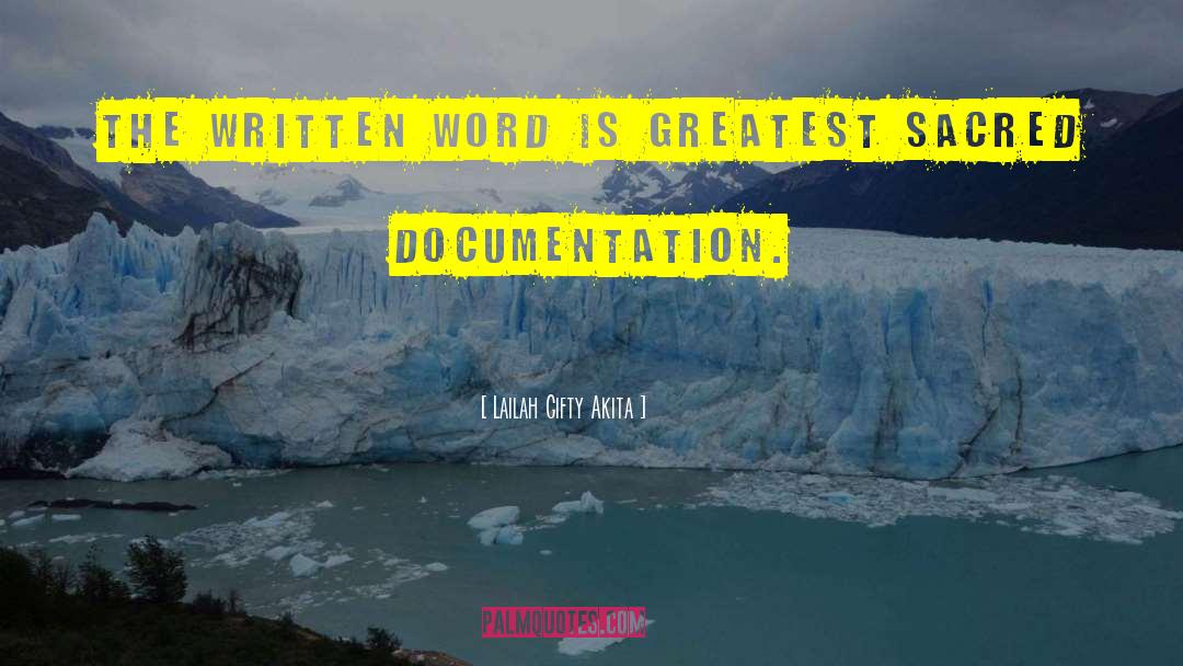 Documentation quotes by Lailah Gifty Akita