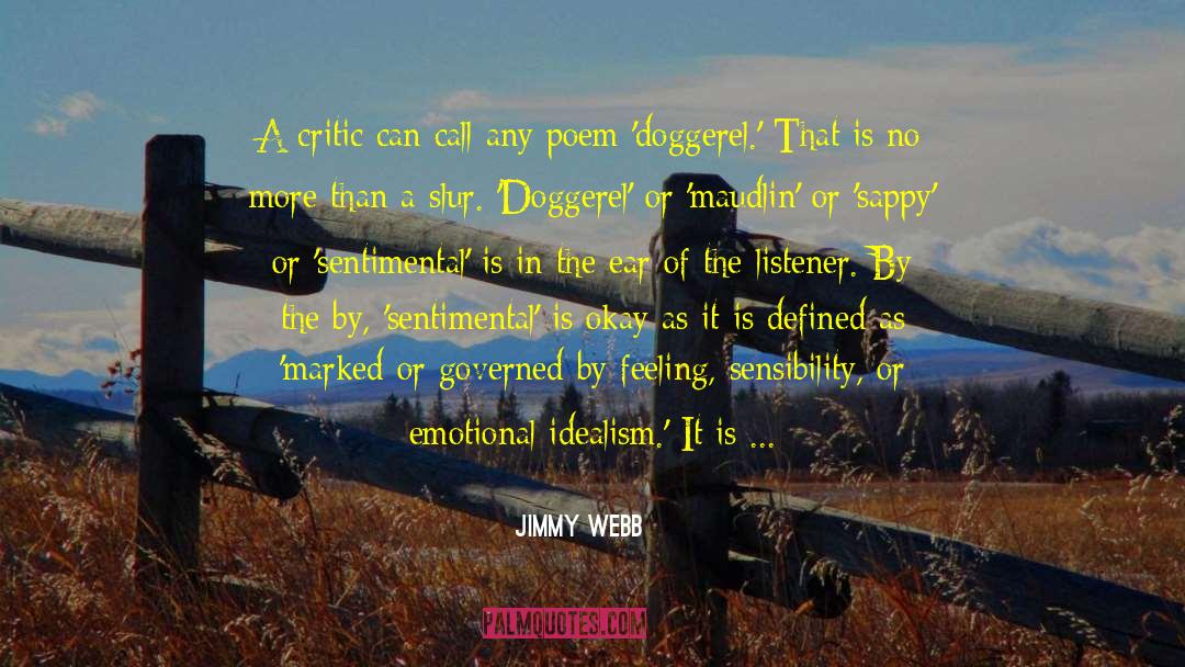 Doggerel quotes by Jimmy Webb