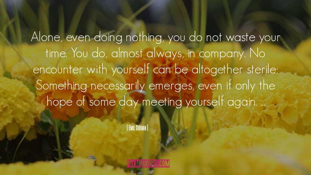 Doing Nothing quotes by Emil Cioran