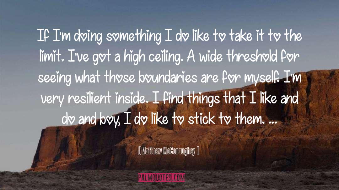 Doing Something quotes by Matthew McConaughey