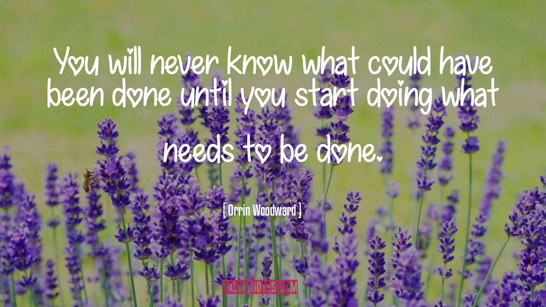 Doing What Needs To Be Done quotes by Orrin Woodward