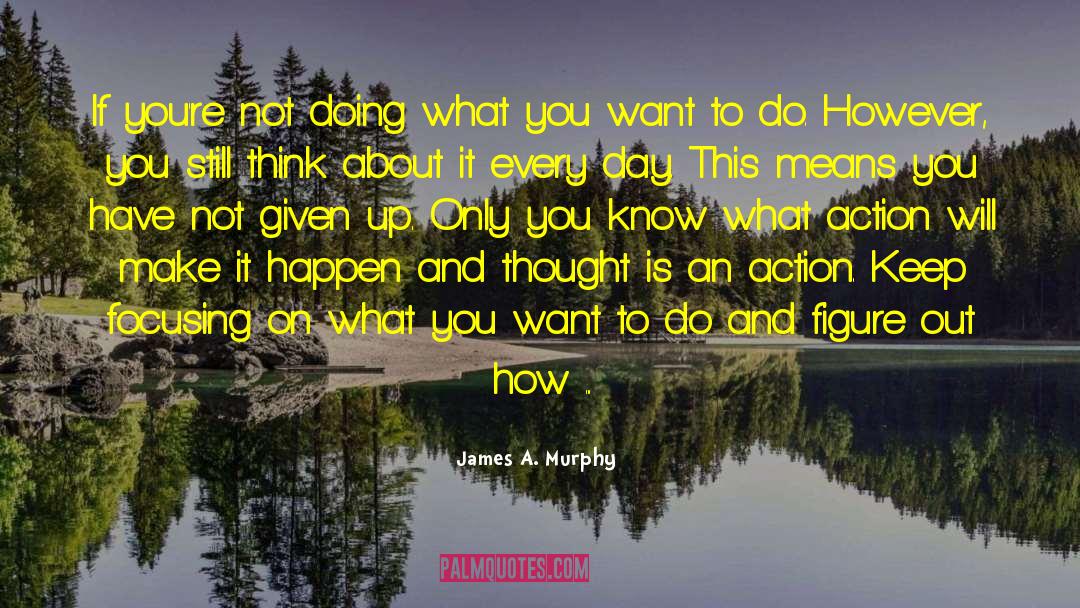 Doing What You Want quotes by James A. Murphy