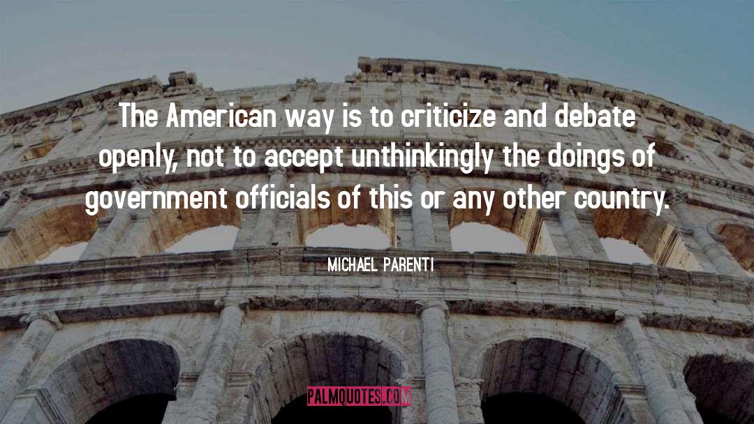 Doings quotes by Michael Parenti