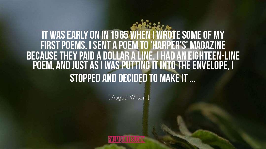 Dollar quotes by August Wilson