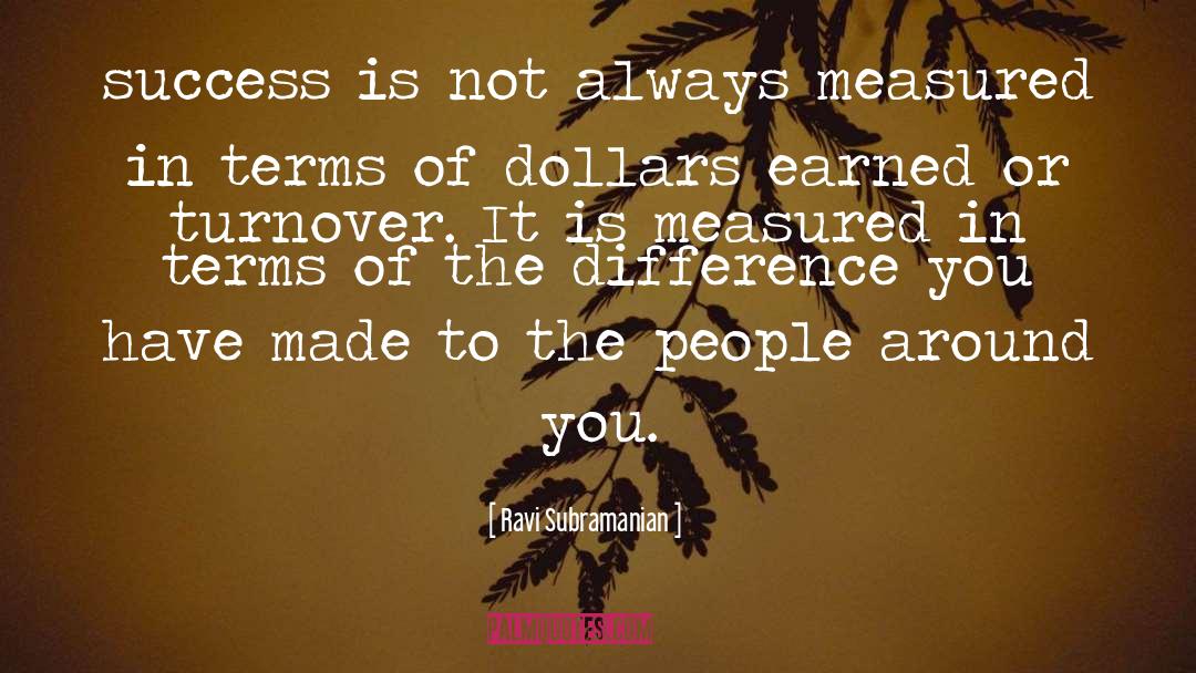 Dollars quotes by Ravi Subramanian