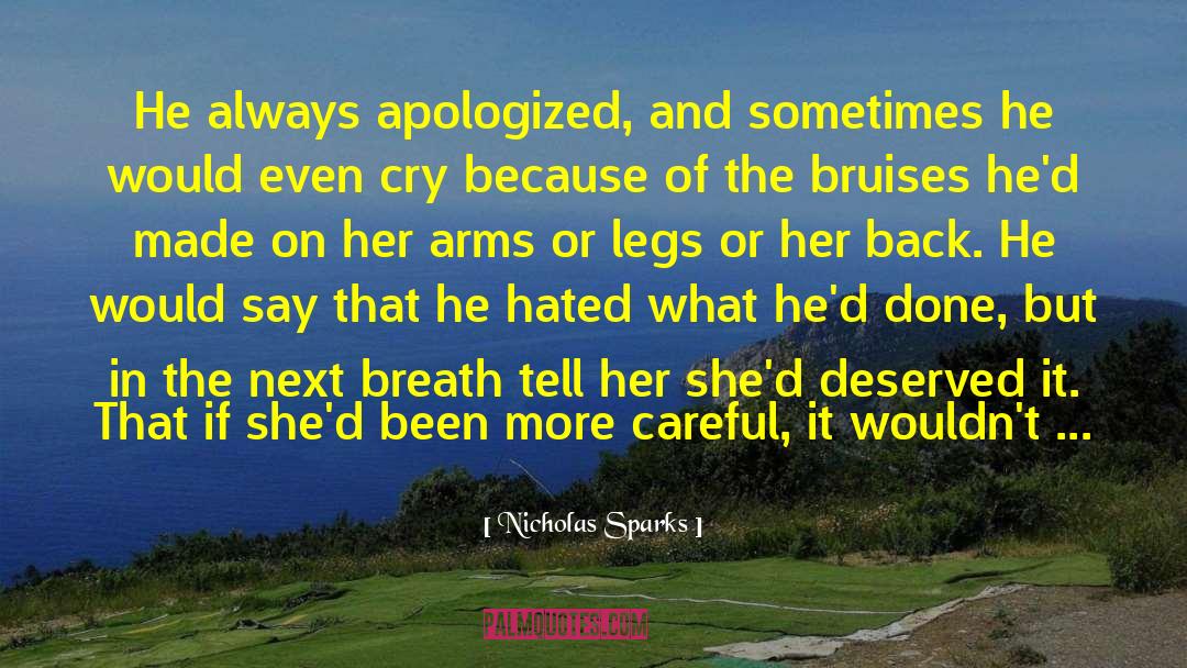Domestic Abuse quotes by Nicholas Sparks