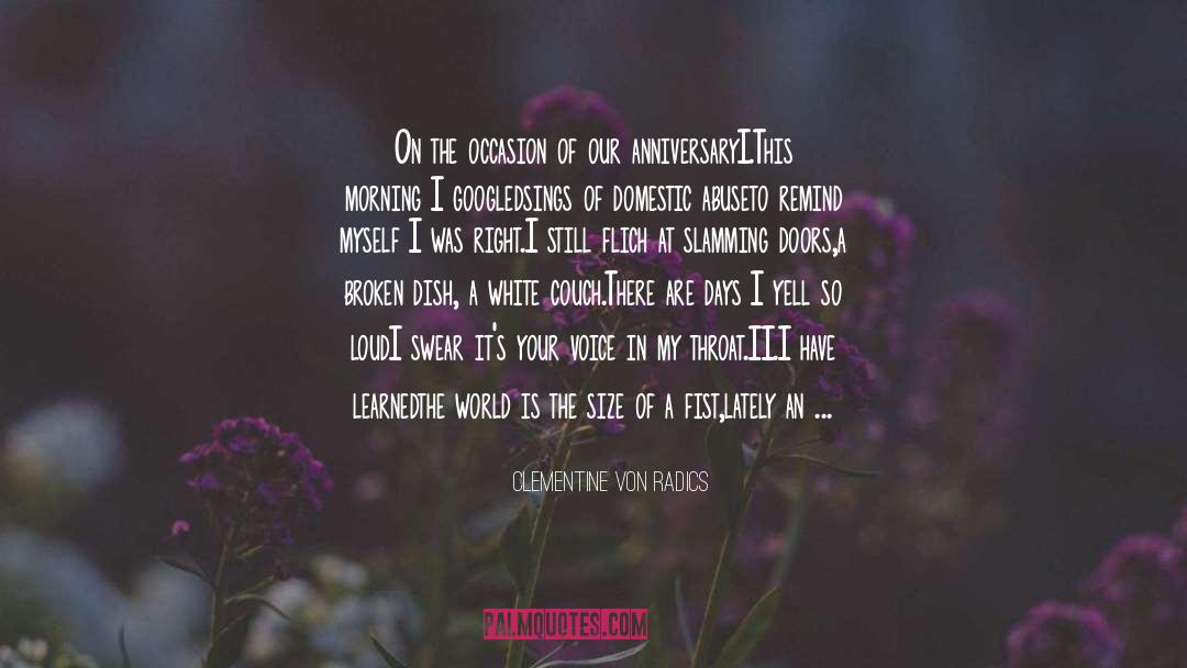 Domestic Abuse quotes by Clementine Von Radics