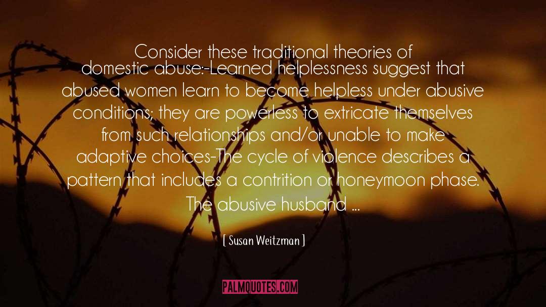 Domestic Abuse quotes by Susan Weitzman