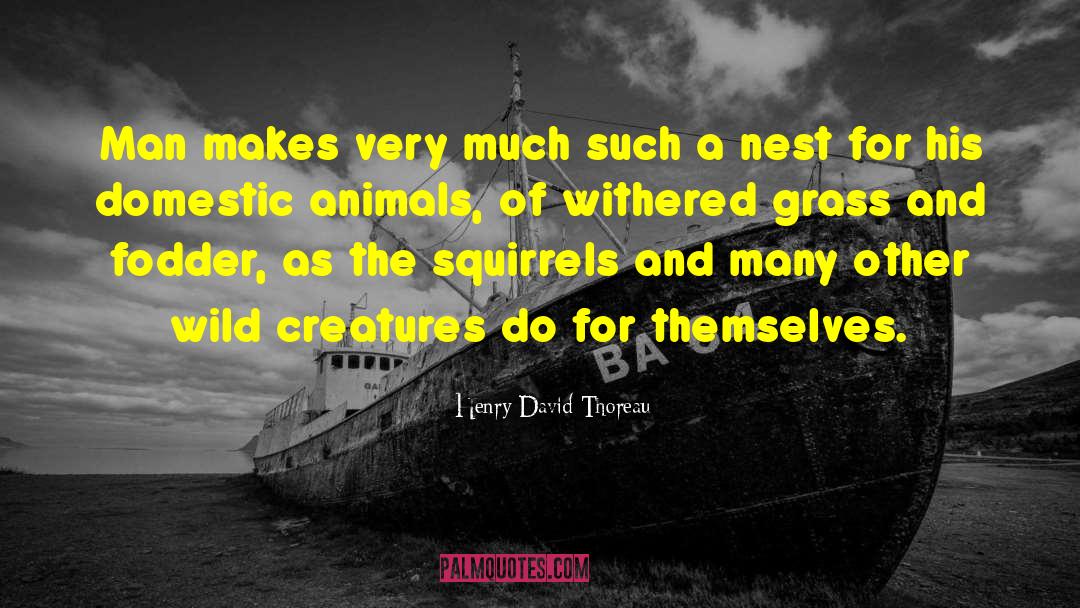 Domestic Animals quotes by Henry David Thoreau